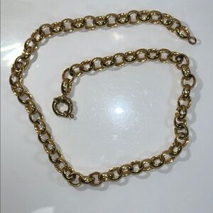 NWOT Gold Plated Bronze Large Link Custom Clasp 20” Necklace